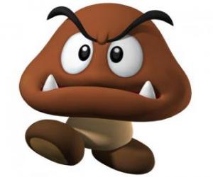 Puzzle Goomba, ennemis de Mario, une sorte de champignon avec les pieds