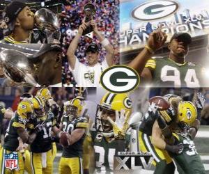 Puzzle Green Bay Packers ont célébré leur victoire lors du Super Bowl 2011