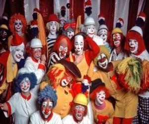 Puzzle Groupe de clowns