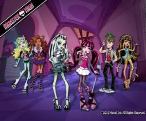 Puzzle Groupe de personnages de Monster High