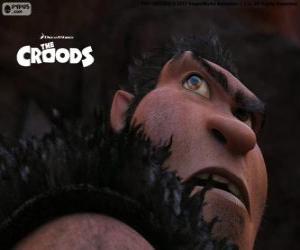 Puzzle Grug, un homme des cavernes et le patriarche de la famille Croods