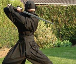 Puzzle Guerrier Ninja et se battre avec le katana