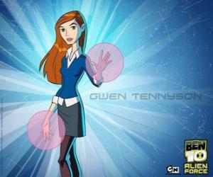 Puzzle Gwen Tennyson, un des protagonistes de Ben 10 et Ben 10 Alien Force