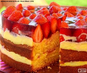 Puzzle Gâteau aux fraises délicieuses