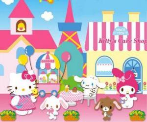 Puzzle Hello Kitty et ses amis passent une journée dans la pâtisserie