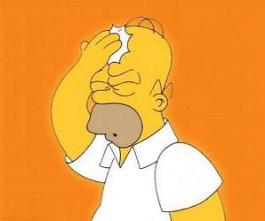 Puzzle Homer se frappant le front
