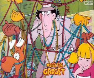 Puzzle Inspecteur Gadget et Sophie dans une mission