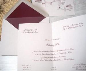 Puzzle Invitation de mariage classique