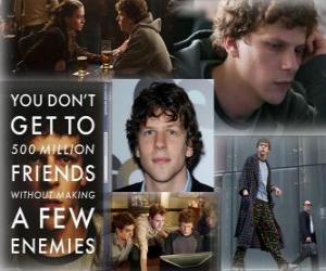 Puzzle Jesse Eisenberg en nomination pour l'Oscar 2011 du meilleur acteur pour The Social Network