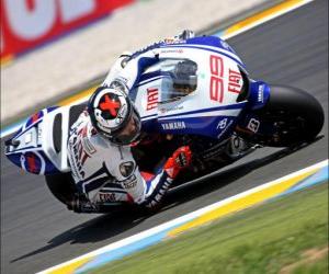 Puzzle Jorge Lorenzo pilotant sa moto GP