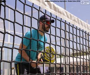 Puzzle Joueur de padel du réseau