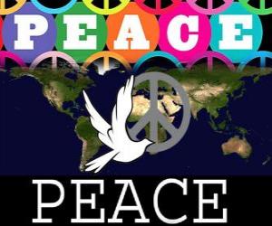 Puzzle Journée internationale de la paix. Journée mondiale de la paix. 21 septembre est dédiée à la paix et l'absence de guerre
