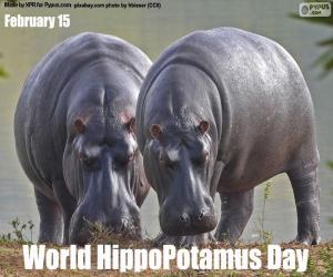 Puzzle Journée mondiale de l’hippopotame