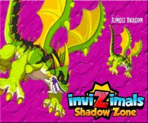Puzzle Jungle Dragon. Invizimals Shadow Zone. Dragons de la jungle ont une arme puissante, un acide qui crachent contre l'ennemi