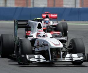 Puzzle Kamui Kobayashi - Sauber - Valencia 2010