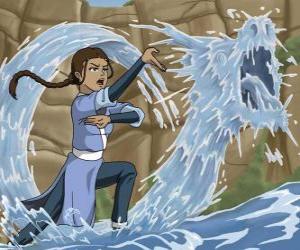 Puzzle Katara est une puissant maître de l'eau qui accompagne Aang et son frère Sokka