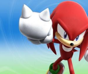 Puzzle Knuckles le Échidne, rival et ami de Sonic