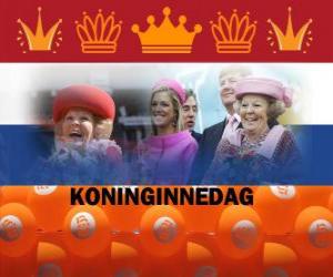 Puzzle Koninginnedag ou Jour de la Reine, fête nationale aux Pays-Bas le 30 avril pour célébrer l'anniversaire de la Reine