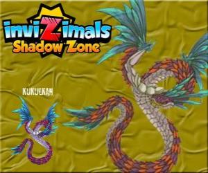 Puzzle Kukulkan. Invizimals Shadow Zone. Le serpent à plumes vit dans les ruines de temples mayas