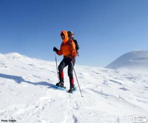 Puzzle L'alpiniste cours d'une traversée