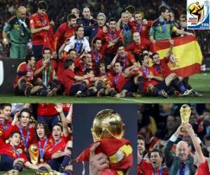 Puzzle L'Espagne, champion de la Coupe du Monde Afrique du Sud 2010