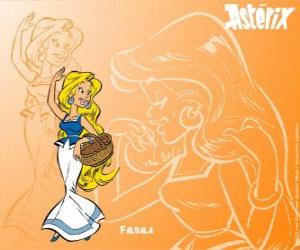 Puzzle La belle blonde Falbala est l'amour platonique d'Obélix