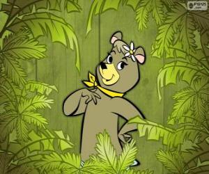 Puzzle La belle ours Cindy est la petite amie de Yogi  l'ours
