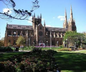 Puzzle La cathédrale catholique Sainte Marie de Sydney, Australie
