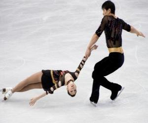 Puzzle La concurrence pour paires est l'une des disciplines du patinage artistique