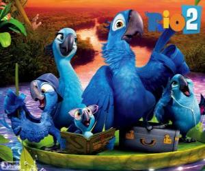 Puzzle La famille de Blu en Amazonie