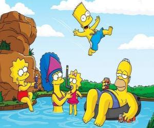 Puzzle La famille Simpson, un dimanche d'été