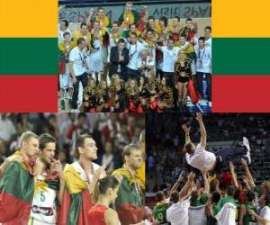 Puzzle La Lituanie, 3e annonces FIBA 2010 Championnat du Monde en Turquie