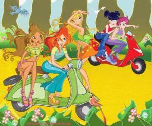 Puzzle La moto Winx Club