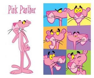 Puzzle La Panthère rose, une panthère élégant anthropomorphe avec beaucoup d'aventures drôles