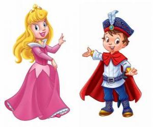 Puzzle La princesse et le prince parle