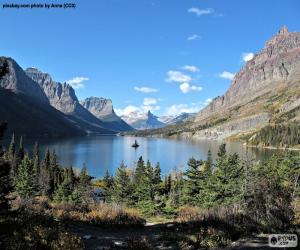 Puzzle Lac, montagnes Rocheuses