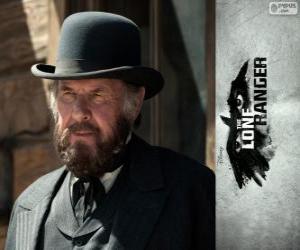 Puzzle Latham Cole (Tom Wilkinson) dans le film Lone Ranger