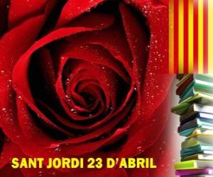 Puzzle Le 23 avril, jour de Saint George, est célébrée en Catalogne le Fête du Livre et de la Rose