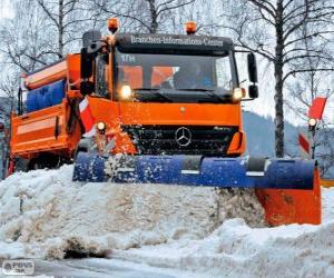 Puzzle Le camion chasse-neige