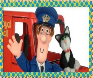 Puzzle Le facteur Patrick Clifton, Postman Pat avec Jess le chat