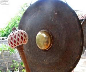 Puzzle Le gong, instrument de percussion