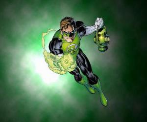 Puzzle Le Green Lantern, le super-héros a un anneau de pouvoir qui est l'une des armes les plus puissantes de l'univers