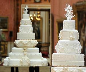 Puzzle Le impressionnante gâteau de mariage