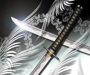 Puzzle Le katana est l'arme la plus célèbre des ninjas et des samouraïs