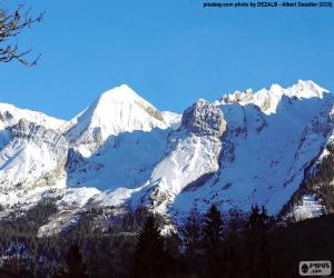 Puzzle Le Mont Blanc enneigé
