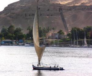 Puzzle Le Nil est le plus grand fleuve en Afrique, en passant par l'Égypte