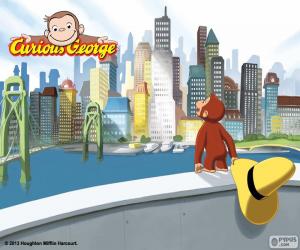 Puzzle Le singe Georges et la ville