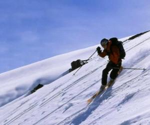 Puzzle Le ski de télémark est une technique qui est né en 1825, considéré comme le père du ski moderne