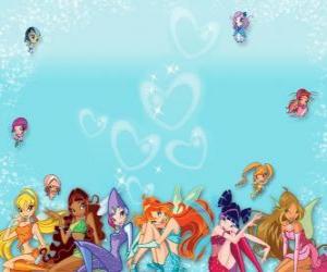 Puzzle Le Winx Club rassemble ses mini-fées