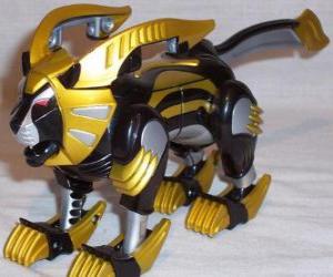 Puzzle Le Zord Lion, Power Ranger Jaune. Ninja Power Rangers